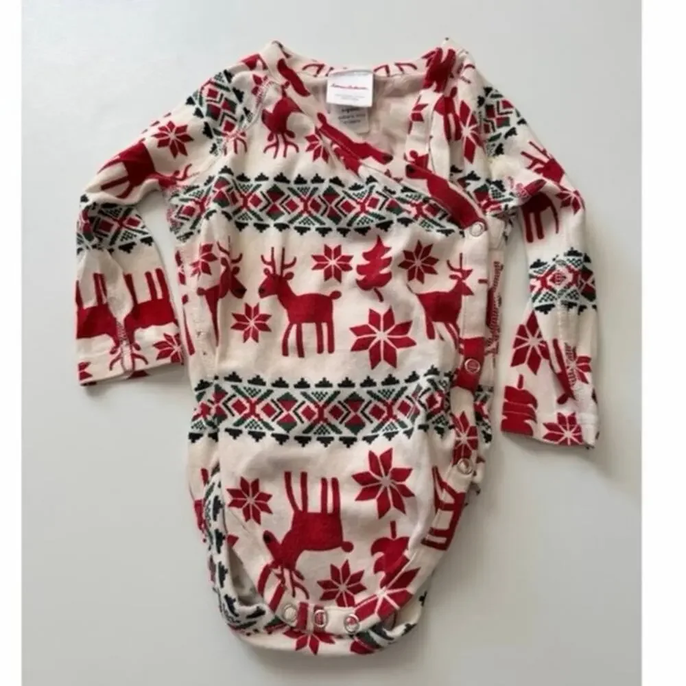 Hanna Andersson Organic Dear Deer Baby Outfit Size 70